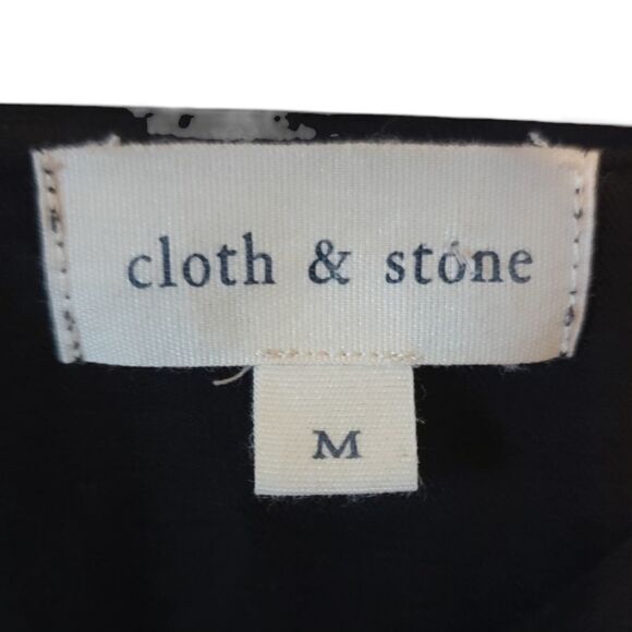 Anthropologie Cloth & Stone Black Top Size Medium - Picture 4 of 5